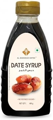 Al Barakah Pure Date Syrup 400g – Khajur Liquid Sweetener for Pancakes, Baking & Beverages