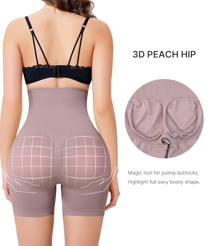 Image of Nebility Tummy Control Shapewear Shorts High Waist Butt Lifting Panties Seamless Body Shaper Thigh Slimmer