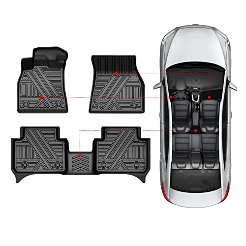 AOMSAZTO Floor Mats for 2021 2022 2023 Chevrolet Trailblazer Custom Automotive Floor Mats for Trailblazer (Chevy Trailblazer FWD ONLY 2021-2023) All-Weather Protection Mats-Black.