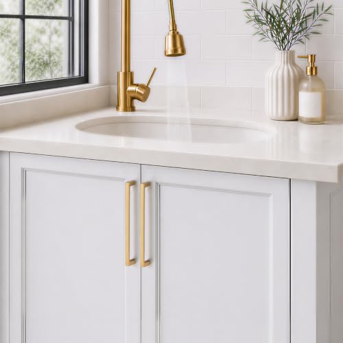 Image of Ravinte Champagne Bronze Kitchen Cabinet Solid Handles,7-1 /2 Inch,10 Pack
