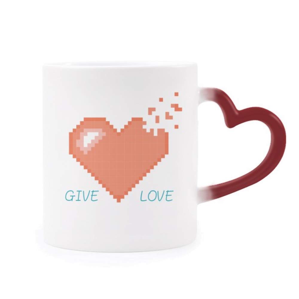 Taza sensible al calor con diseño Pixel Morphing que cambia de color