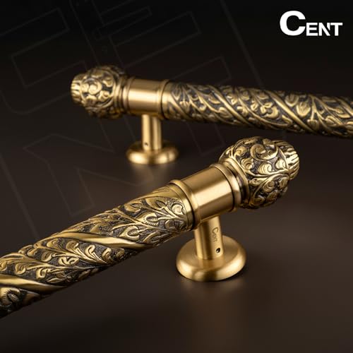 Image of CENT Full Brass 18 Inch Dynamic Door Handle for Main Door, Bedroom Door Handle for Wooden, Glass Door, Pull-Push Door Handle for Home, Office, Hotel-Pack of 1 | Antique Finish
