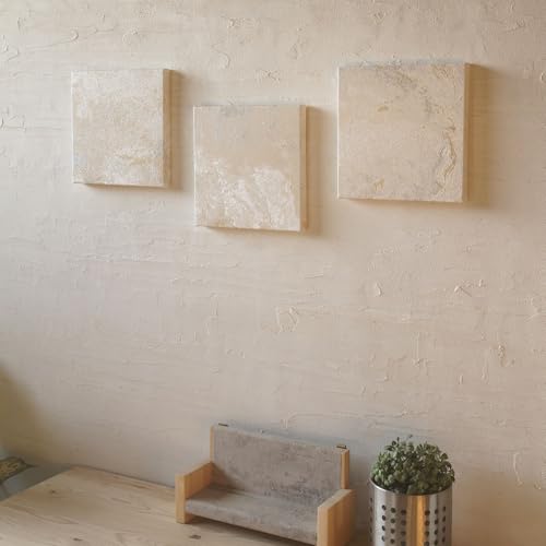 アートパネル 小さい 壁掛け SS GALAXY 20×20cm 3枚組 | beige white ラメ入り ホテルライク 客室・室内装飾