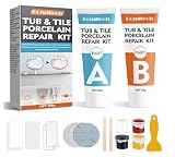 Fliesen Reparaturset, Emaille Reparaturset, Waschbecken Keramik Weiß für Fiberglas, Marmor, Granit, Acryl, Porzellan, für Risse, Löcher, Kratzer in Küche, Bad (100g 1set)