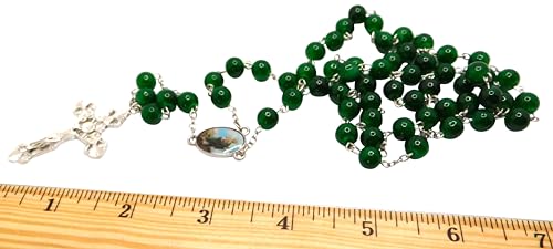 St Jude Rosary Glass Bead Catholic Gift Set with Patron Saint Holy Prayer Card4