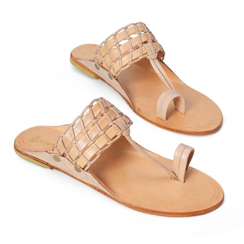 Image of Kolhapuri Chappal for Men Original, Pure Leather Handcrafted Traditional Kolhapuri Chappal for Man Formal Footwear for Weddings & Parties, Ethnic Wear & Daily Comfort