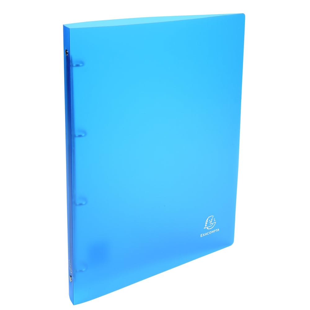 Exacompta - Réf. 51169E - Carton de 20 classeurs souples PP translucide Chromaline - 4 anneaux ronds diam.15 mm - Dos 20 mm - Dimensions extérieures : 32 x 25 cm - Format à classer A4 - Assorties