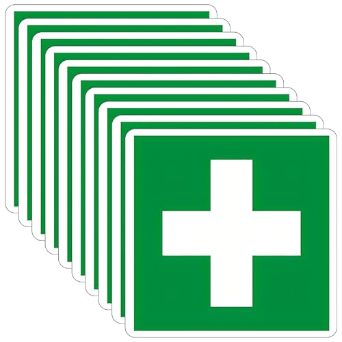 【Ampiamente usato】Segnale del kit di pronto soccorso per identificare una stazione di pronto soccorso in aziende, gastrotomie, hotel, piscine, edifici pubblici, impianti sportivi, palestre e molto altro.