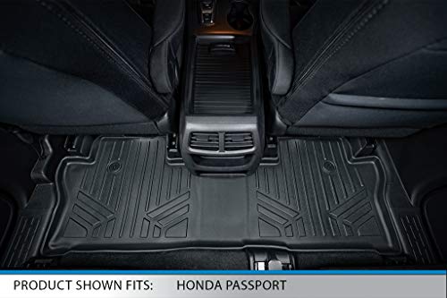 SMARTLINER-Custom-Fit-Floor-Mats-2-Rows-and-Cargo-Liner-Behind-2nd-Row-Set-Black-Compatible-with-2019-2021-Honda-Passport