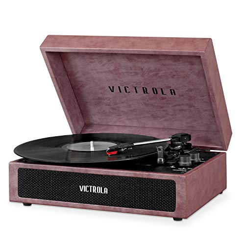 New Deal Victrola Parker Bluetooth Suitcase Record Player with 3-Speed Turntable, Lambskin Dusty Rose (VSC-580BT-LDR) New Deal Victrola Parker Bluetooth Suitcase Record Player with 3-Speed Turntable, Lambskin Dusty Rose (VSC-580BT-LDR)