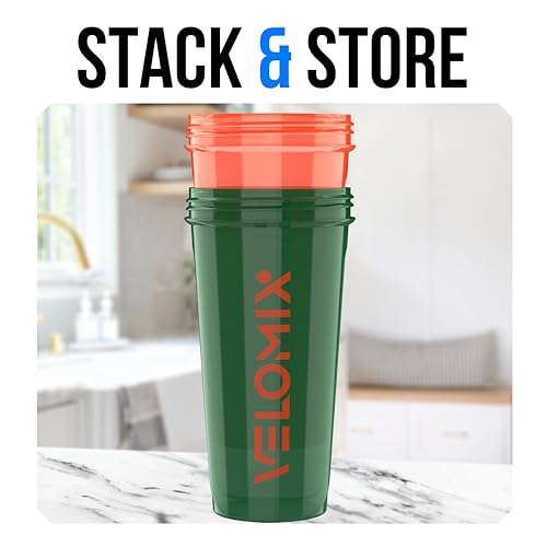 Image of VELOMIX -2 Pack- 28 oz Protein Shaker Bottles for Protein Mixes - 2x Wire Whisk | Leak Proof Shaker Cups for Protein Shakes and Pre Workout | Protein Shaker Bottle Pack (D3) Aurora Bloom