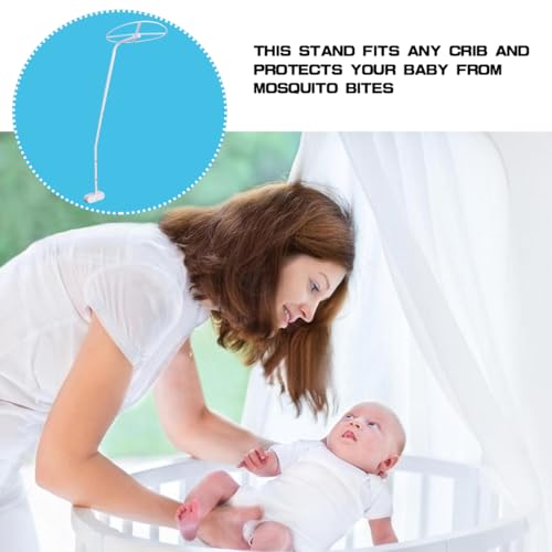 Image of 1 Set Baby Bed Mosquito Net Stand Mosquito Net Mounting Support Circle Rack Mosquito Net Holder Clip-On Crib Mosquito Net Frame for Baby Crib Accessories