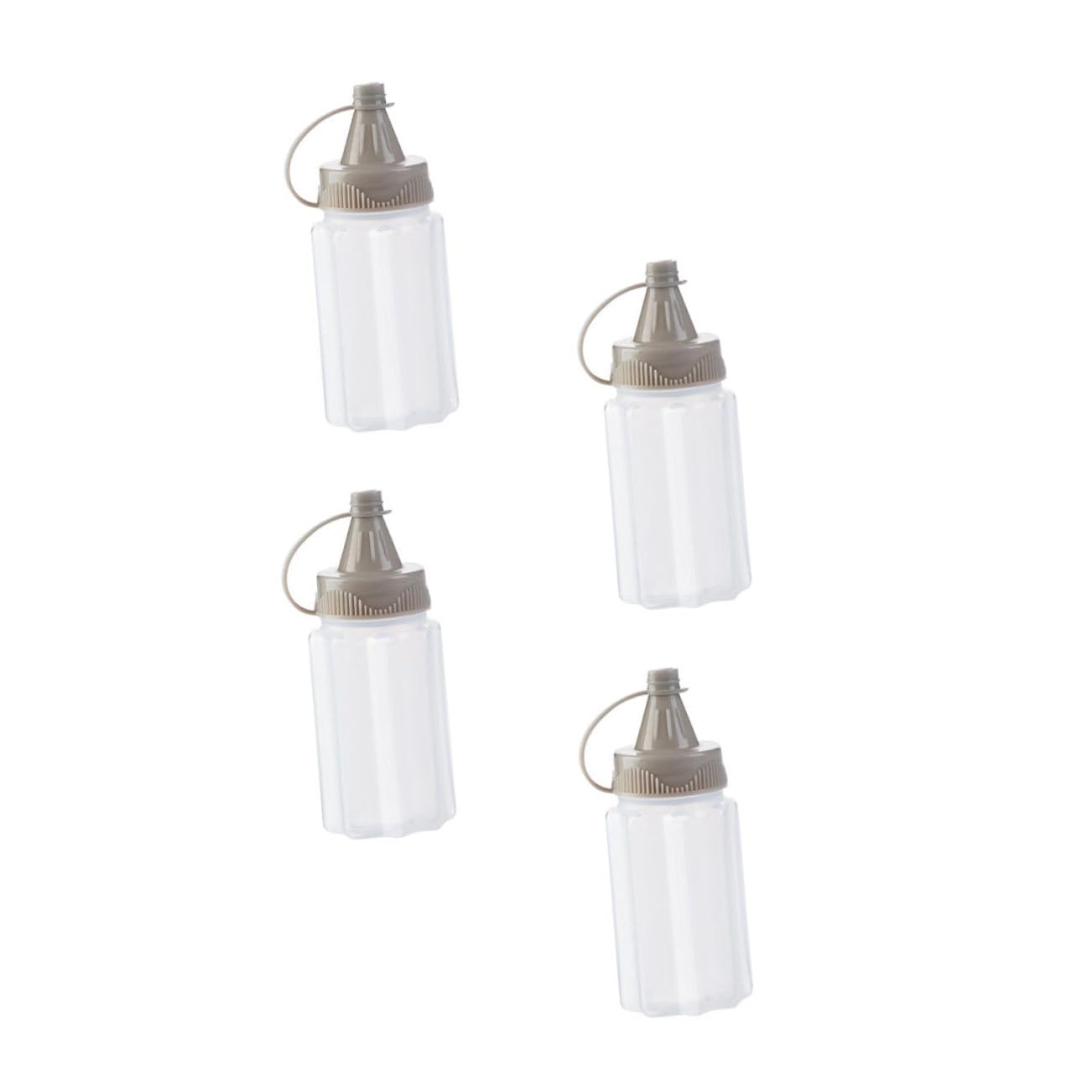 FUNOMOCYA 4Pcs Squeeze Bottles for Sauces and Condiments Leak Dispensers for Ketchup Dressings and More Lightweight Portable Material Easy to Clean for Kitchen and Bbq