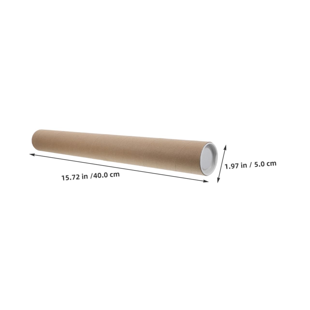 10 Stück Lange Poströhren aus Kraftpapier Runde Versandhülsen mit Stabilem Design für Poster und Kunstwerke im Büro oder Galerie
