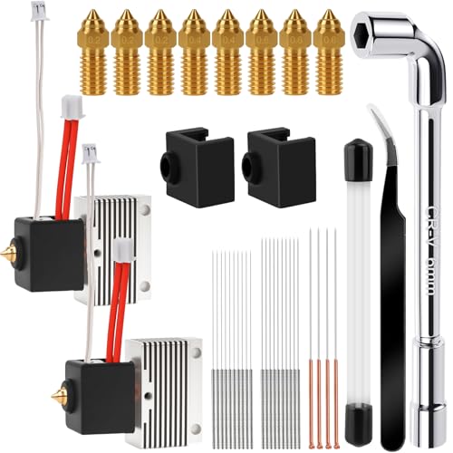 ATPWONZ 2PCS Hotend Kit for Neptune 4, Assembled Print Head Extruder Hot End Kit with 0.2/0.4/0.6mm Brass Nozzle