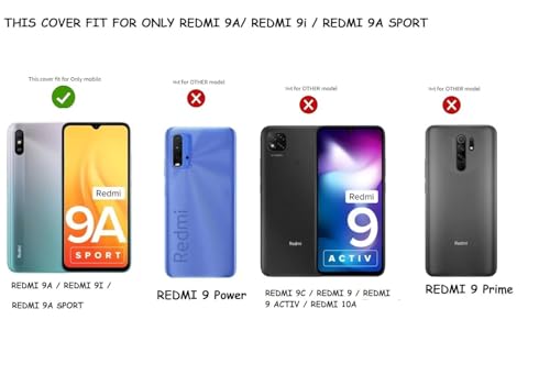 Image of Bintage Mac Safe Design Hard Slim Back Case | Soft Border Camera Protect | Dual PU Leather Finish Back Cover Compatible for MI REDMI 9i Sport - White & Black