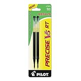 Pilot 77273 Refill For Precise V5 Rt Rolling Ball, Extra Fine, Black Ink, 2/Pack