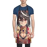 [RFSHOPWF] ウマ娘 ライスシャワー エプロン H型シンプルカフェエプロン おしゃれレディースメンズポケット付き シワになりにくい撥水汚れにくい家庭用ピナフォア 保育士キッチン業務用作業用えぷろん。70cm×84cm