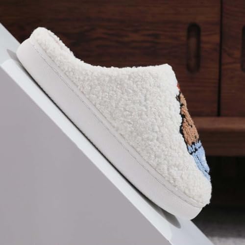 Image of Women's Men's Cute Frog Slippers Fuzzy Memory Foam Kawaii Cartoon Animal Slippers Winter Warm Fluffy Shoes
