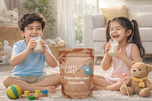 Image of Hearty Eats Rajgira Nut & Seed Calcium Mix Vegan Milk Drink Mix No Preservatives � Ready in Just 2 Minutes