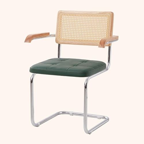 CraftThink Natural Rattan Dining Chairs, Modern Upholstered Kitchen Chairs with