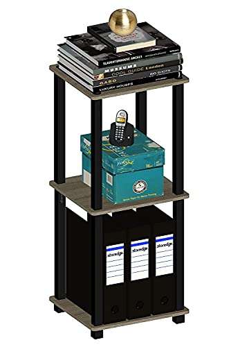 Image of Ash & Roh 2-Tier End Table Adjustable Storage Shelf, Modern Night Stand, Sofa Table for Small Space, Living Room, Bed Room. (2 x 2 End Table)