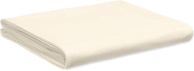 British Home Bedding - Plain Polycotton Percale Flat Bed Sheets - Shrinkage and Fade resistant with a soft luxurious finish (Cream, Single)