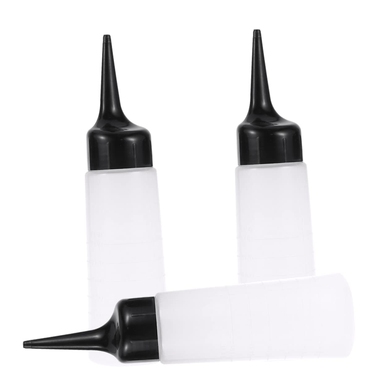 3pcs Hair Dye Bottles for Easy Application Refillable Shampoo Container for Salon Use Soft Plastic Hair Coloring Tool Small