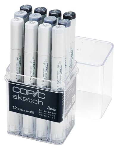 Copic Sketch Rotulador, Multicolor, 12-Markers (Holtz GmbH CMSCG12)