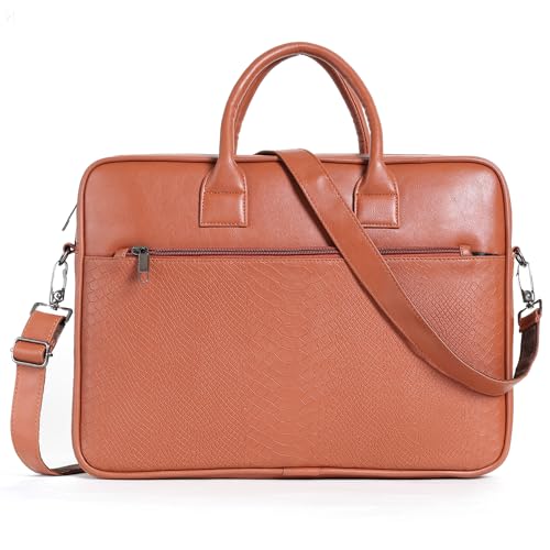 Image of Bagneeds Laptop Bag for Men & Women | Faux Leather Bag | Padded 16 Inch Laptop Sleeve | Office & Business Travel Bag | Budget-Friendly
