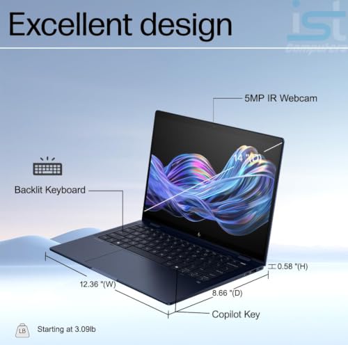 Image of HP EliteBook X Flip G1i, 14 inch 2 in 1 Laptop, Intel Ultra 7 268V, 32GB DDR5 | Next Gen 1040 x360, 512GB SSD, FHD+ Touchscreen w /Stylus, Business Copilot+ PC, 2x Thunderbolt 4, Wi-Fi 7, Win 11 Pro