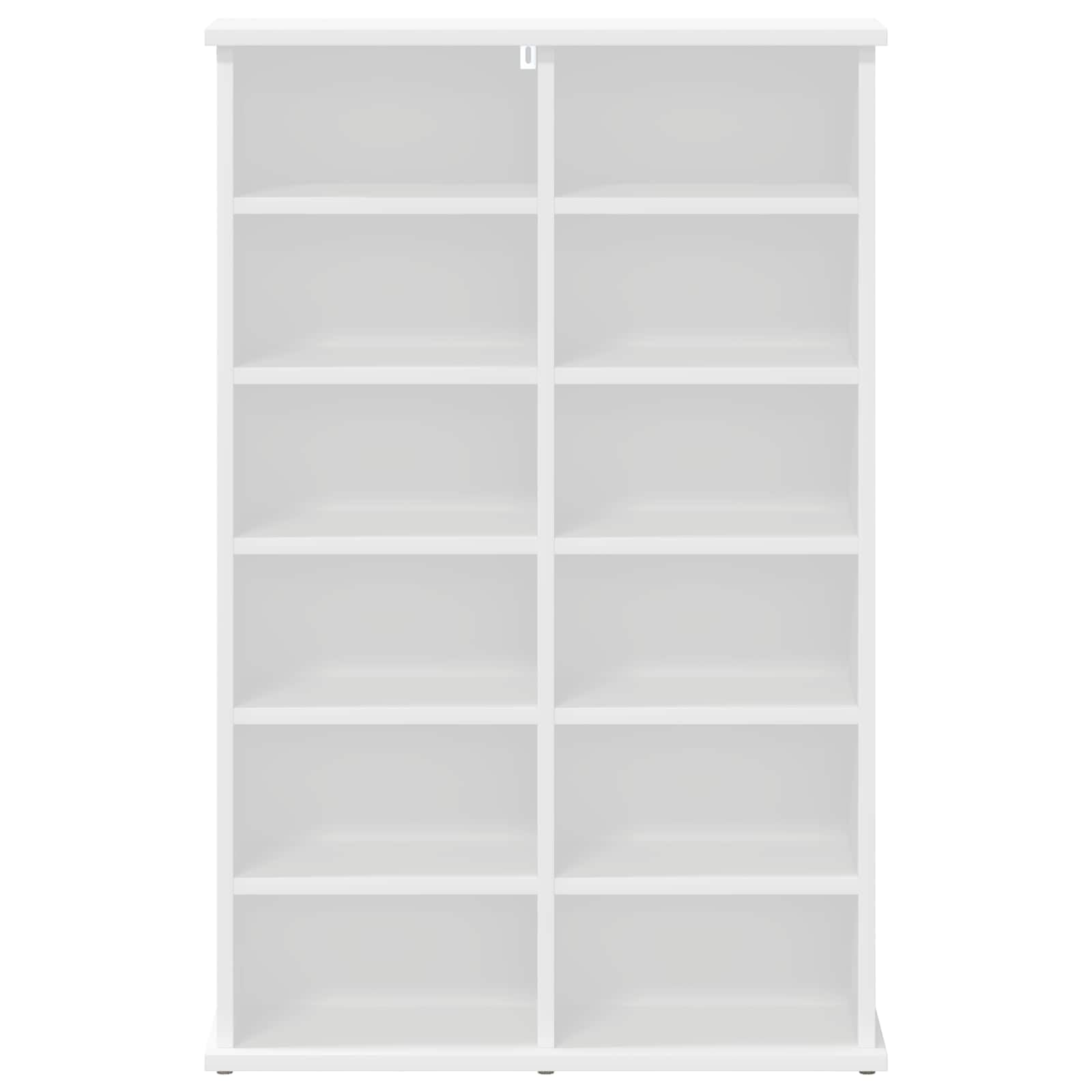 Estantería para CD, color blanco, 60 x 17 x 92 cm