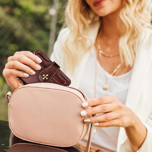 Womens Wallet Small Leather Slim Wallet Bifold Womens Card Wallet with Zipper Coin Pocket ID Windows2