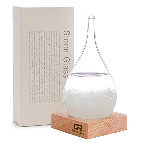 Eno GR Storm Glass Weather Stations Water Drop Weather Predictor Creative Forecast Nordic Style Decorative Weather Glass (M)