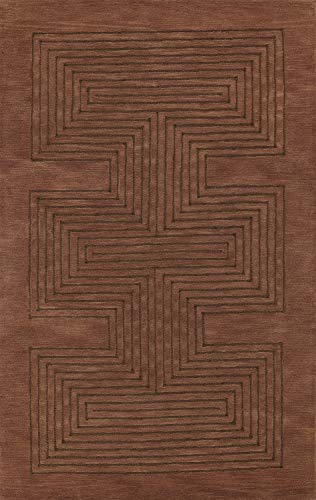 Momeni Simba Wool Hand Tufted Contemporary Indoor Area Rug, Copper, 9' X 12' (SIMBASIM-3COP90C0)