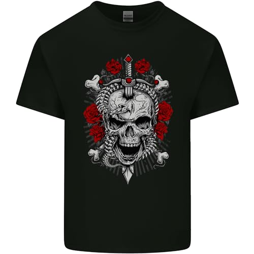Photo de Rebelion T-shirt en coton pour homme Motif tête de mort, Noir , XXL