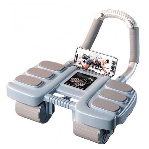 Bauchroller,Bauchtrainer Vier Räders Ab Roller mit Ellenbogenstütze,automatischem Rückprall Bauchmuskeltrainer,Bauchmuskel-Trainingsrolle für Home Gym Muscle Toning Trainings Rollräde(blau) Bauchroller,Bauchtrainer Vier Räders Ab Roller mit Ellenbogenstütze,automatischem Rückprall Bauchmuskeltrainer,Bauchmuskel-Trainingsrolle für Home Gym Muscle Toning Trainings Rollräde(blau)