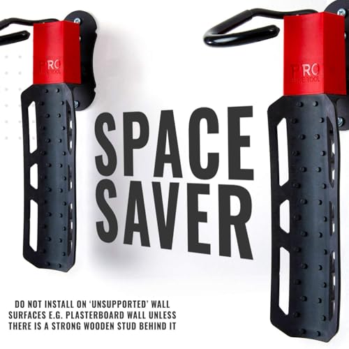 PRO BIKE TOOL Swivel Bike Rack - 2 Pack Indoor Wall Mount for Bicycles in Home and Garage - Vertical Hanging Rack for Space-Saving Storage - Secure Hook for MTB, Road, Hybrid and Kids Bikes - Image 4