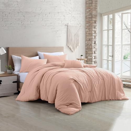 Image of Modern Threads - Comforter Set - Down Alternative Brushed Microfiber - Elegant All Season Bedspread Set - Includes Comforter, Shams, & Decorative Pillow - Luxurious Bedding - Peony Silver, Queen