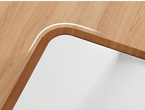 Espejo de maquillaje rectangular de escritorio de madera miniatura 3