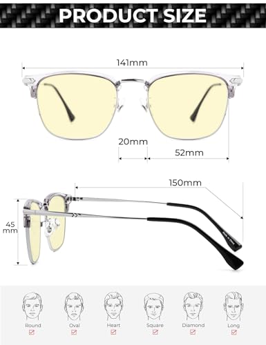 Image of ZanyLen Blue Light Blocking Glasses Men Computer Gaming Glasses For Mens
