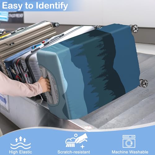 MHJY Suitcase Cover Washable Luggage Covers for Suitcase TSA Approved Elastic Luggage Protector Cover Scratch Resistant Travel Fits 18-32 Inch Luggage3