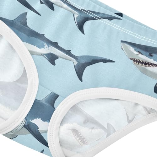 Wusikd Great White Shark Girls' Underwear Cotton Girls Briefs Soft Toddler Underwear 2T3