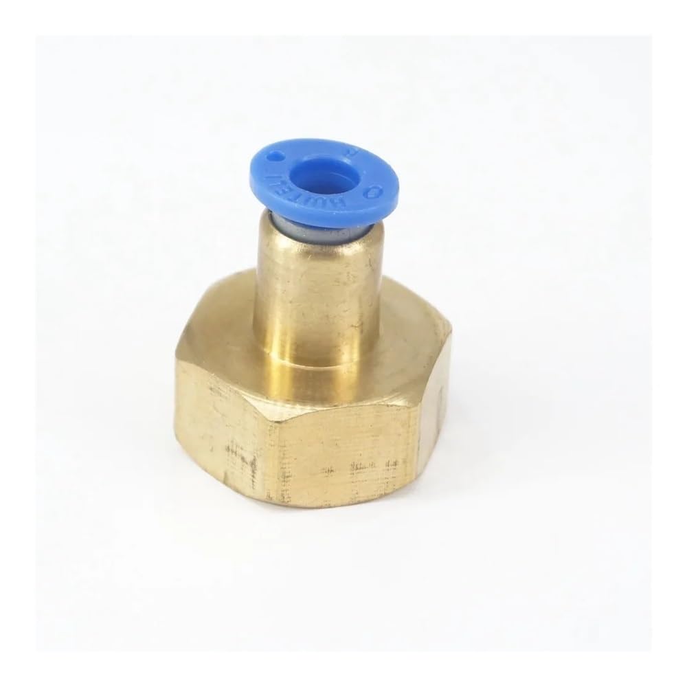 Rvblrdse Women's One Color 5Pc 1/2" To Fit Tube O/D 6Mm Pneumatic Push In Connector Union Quick Release Air Fitting Plumbing