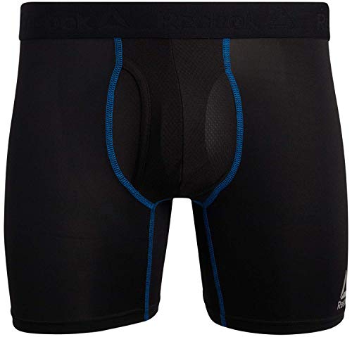 Reebok Men's Boxer Briefs - 8 Pack Performance Mens Underwear Boxer Briefs with Fly Pouch - Athletic Underwear for Men (S-XL), Size X-Large, All Black3