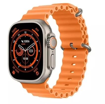 Sunrise Agency Enterprises T800 Watch 8 Ultra 1.99 inch Infinity Display Series * Full Touch Screen Bluetooth Call Wireless Charging Smartwatch (Watch-002)