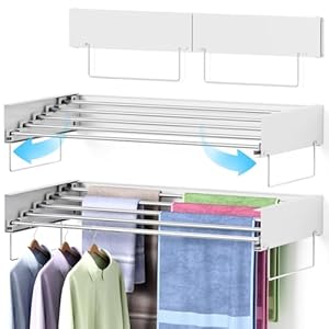 Keepwaters Wandmontierter Wäscheständer 5 Einheiten