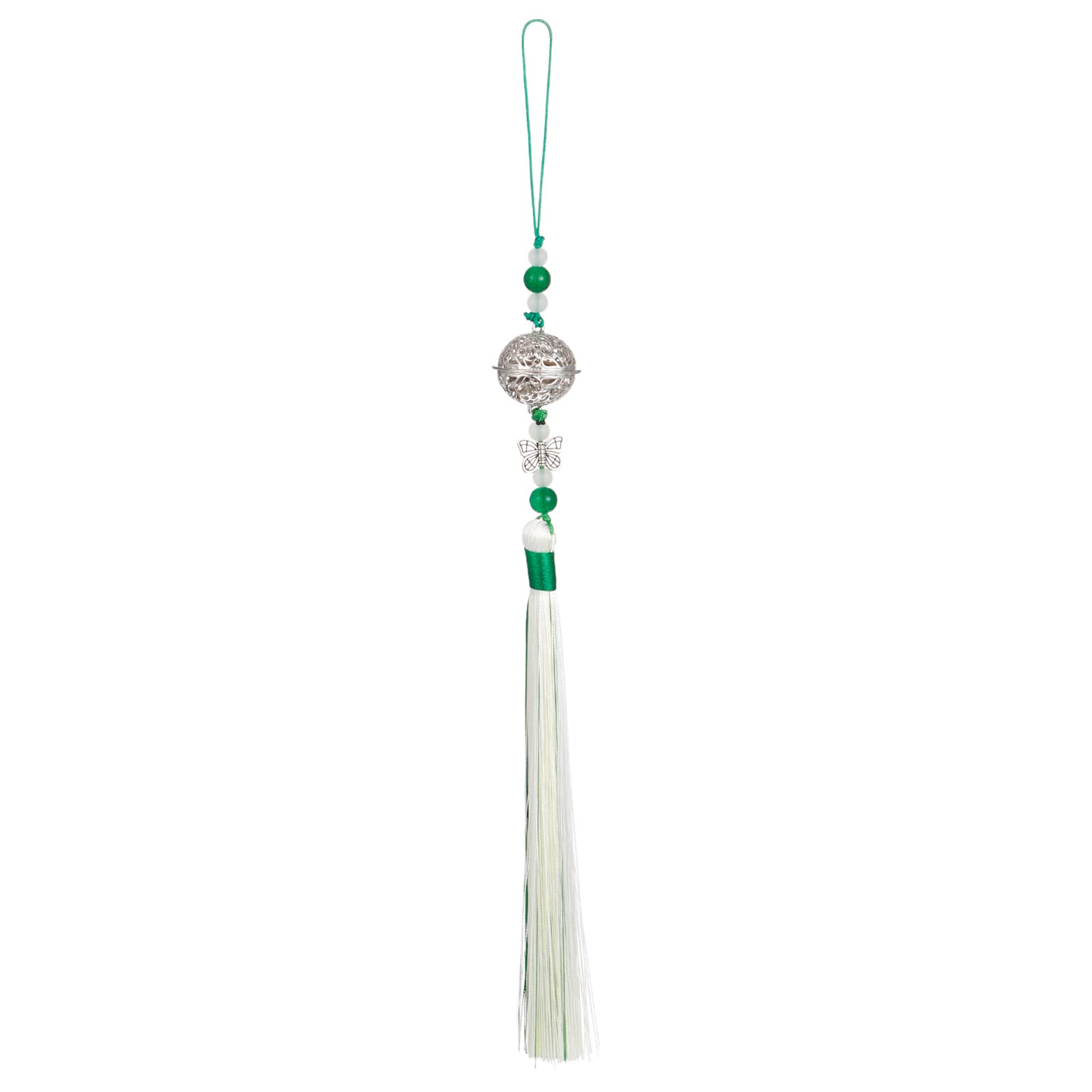 Colgante de borla verde con campanas uxcell de 31 cm para solucionar la falta de color en salon
