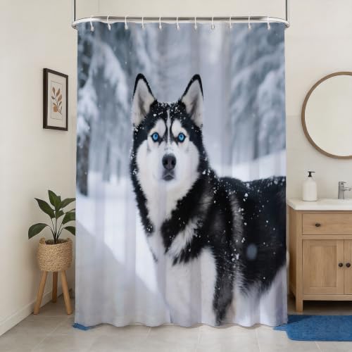 Rideau de douche 200x200 anti-moisissure en polyester 3D