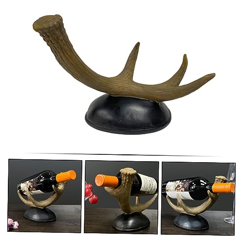 Soporte rústico de resina para botellas de vino miniatura 3